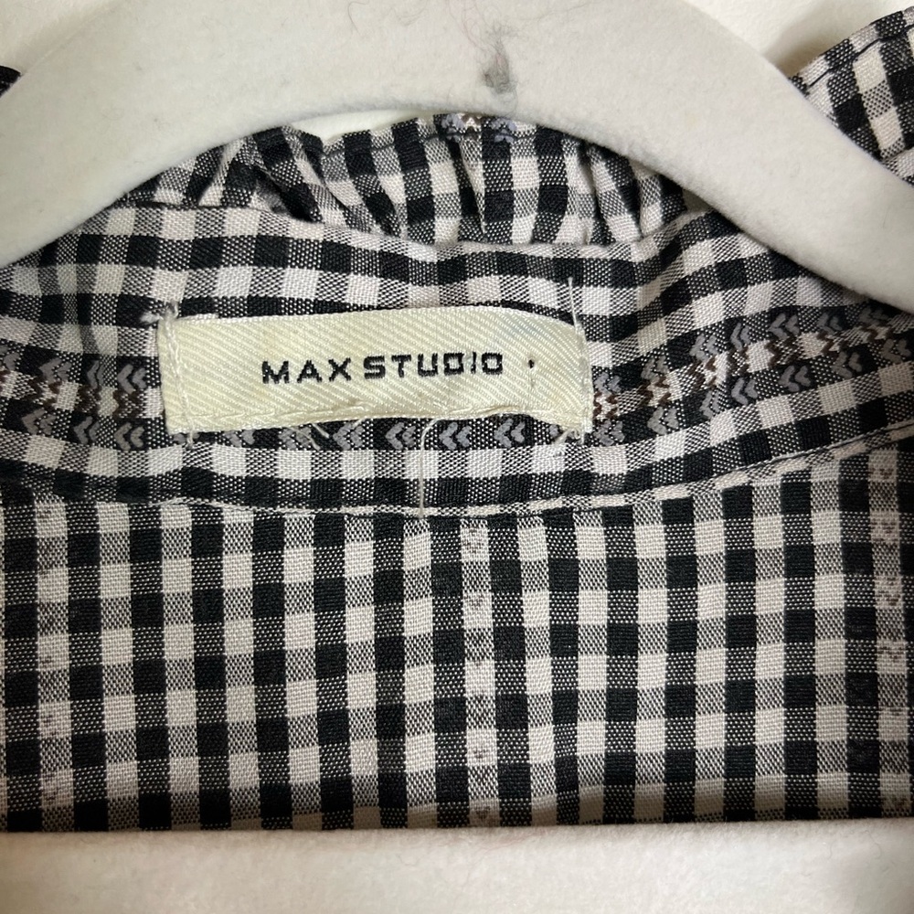 Max Studio Gingham Puff Sleeve Midi Dress | Cottagecore Prairie - Picture 7 of 12